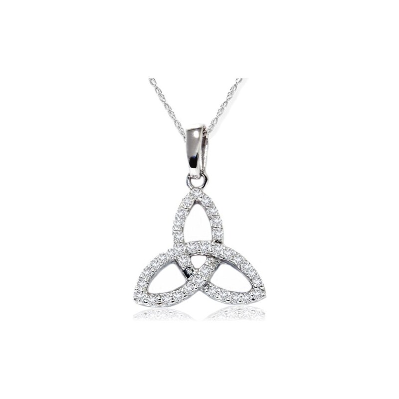 Eppi Zlatý diamantový náhrdelník ve stylu keltského uzlu Armina