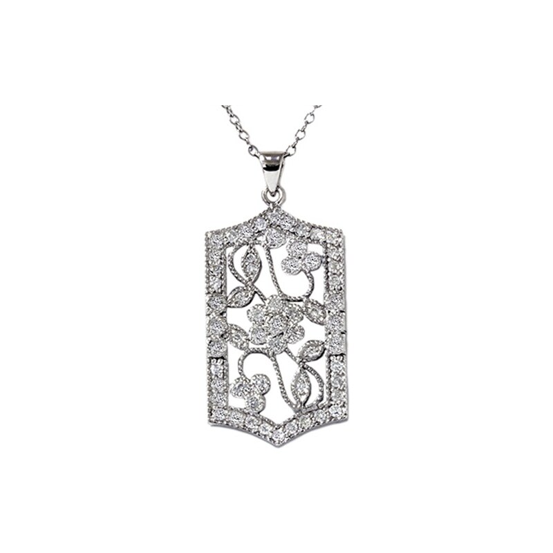 Eppi Květinový vintage náhrdelník s diamanty Aroha