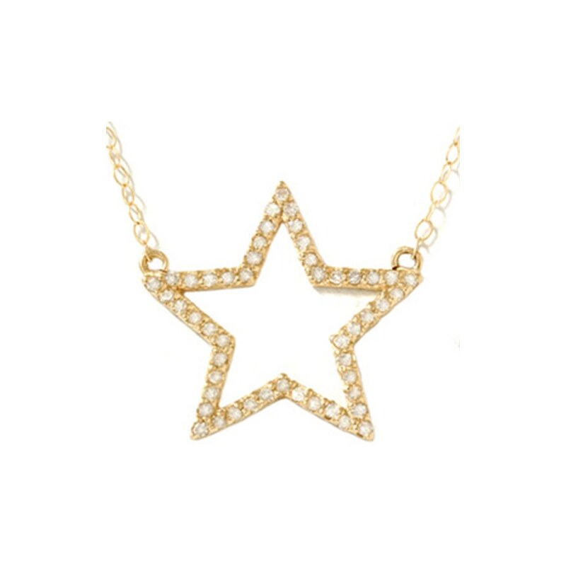 Eppi Zlatý náhrdelník hvězda s diamanty Arrayl