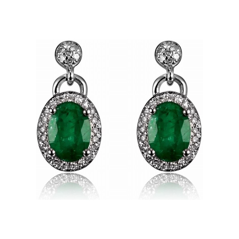 Eppi Smaragdové náušnice s diamanty Cyrene