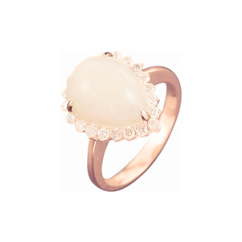 Eppi Zlatý prsten s opálovou kapkou Kailee