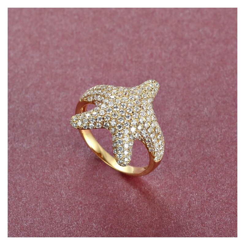 Eppi Diamantový prsten ve tvaru mořské hvězdice Elma