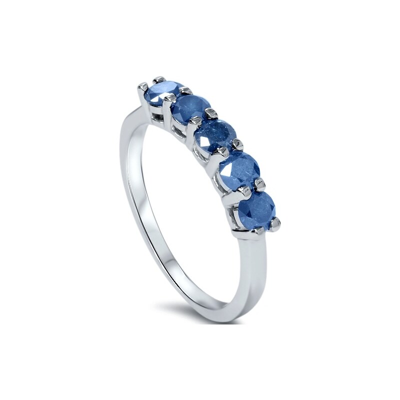 Eppi Prsten osazený modrými diamanty Audrey