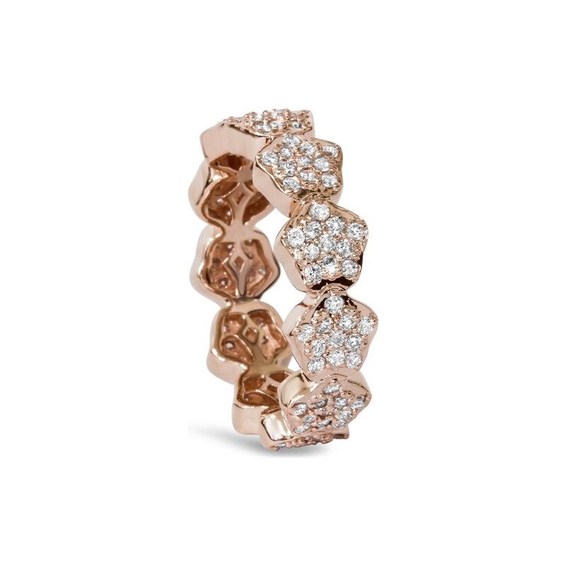 Eppi Eternity prsten z růžového zlata s hvězdami z diamantů Kasey