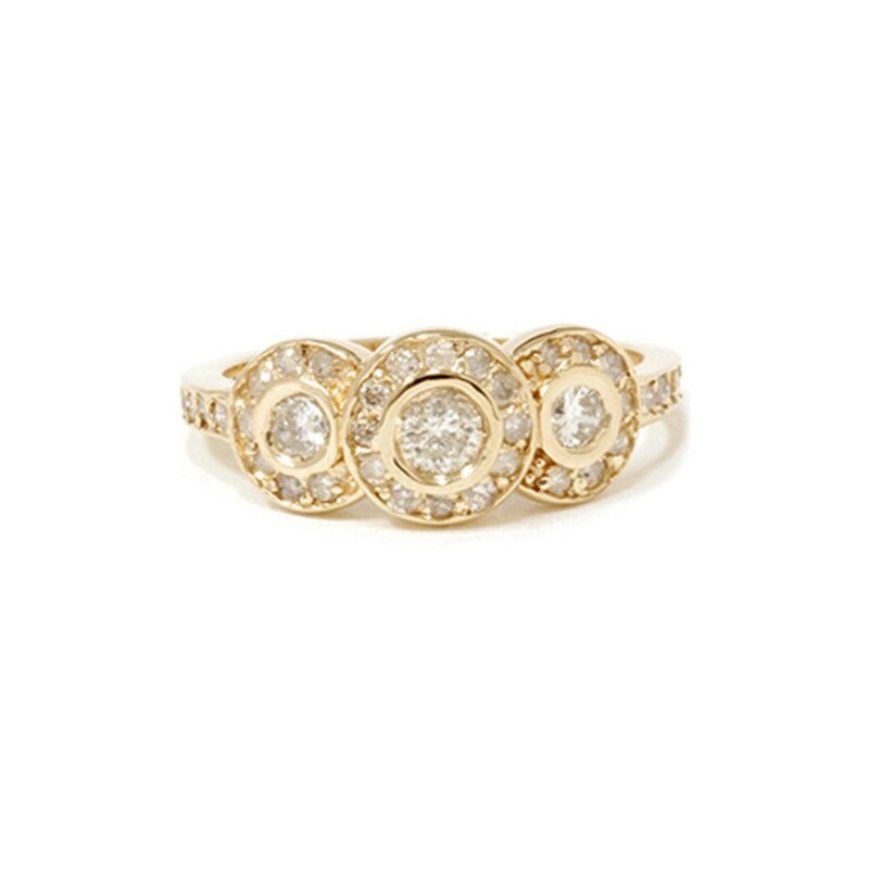 Eppi Fancy diamantový prsten ze žlutého zlata Isela