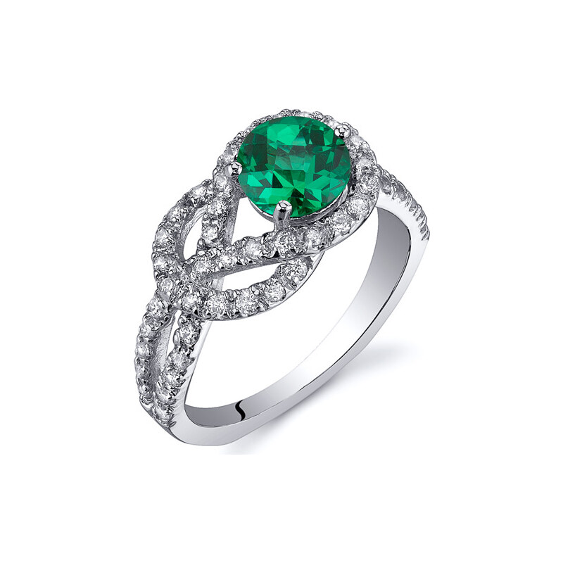 Eppi Čarovný stříbrný prsten se smaragdem Elana