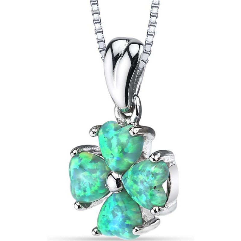 Eppi Opálový náhrdelník ze stříbra ve tvaru květu Obelia