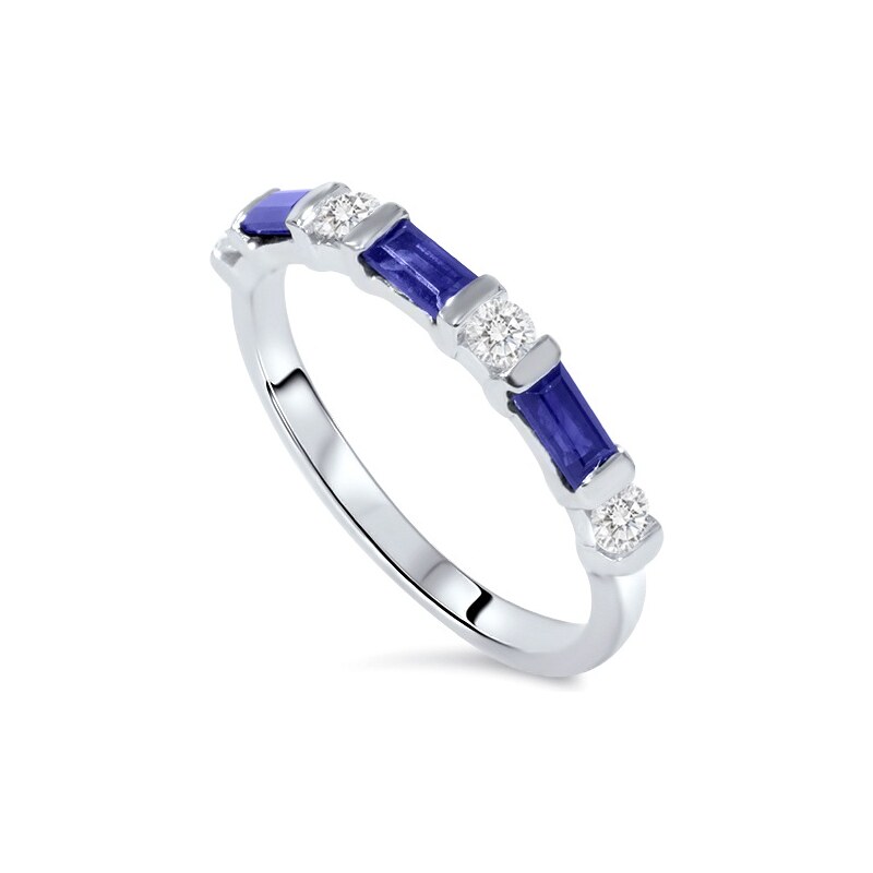 Eppi Elegantní prsten se safíry a diamanty Ailee