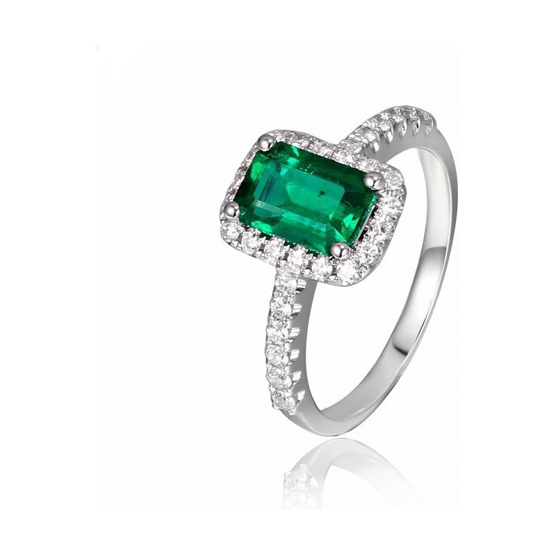 Eppi Smaragd ve zlatém prstenu s diamanty Cheniah