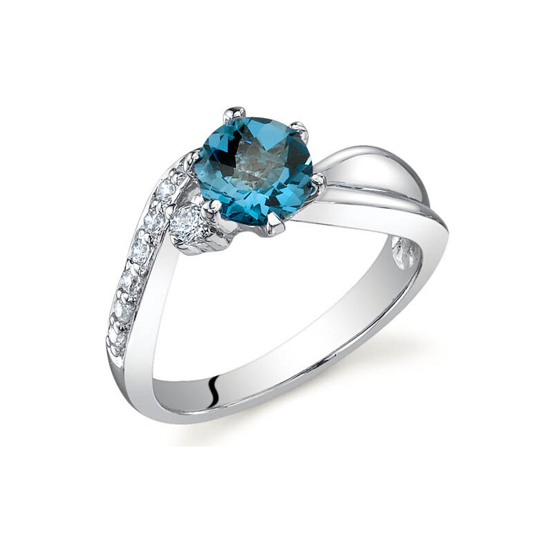 Eppi Elegantní stříbrný prsten s 1.00ct topazem Dea