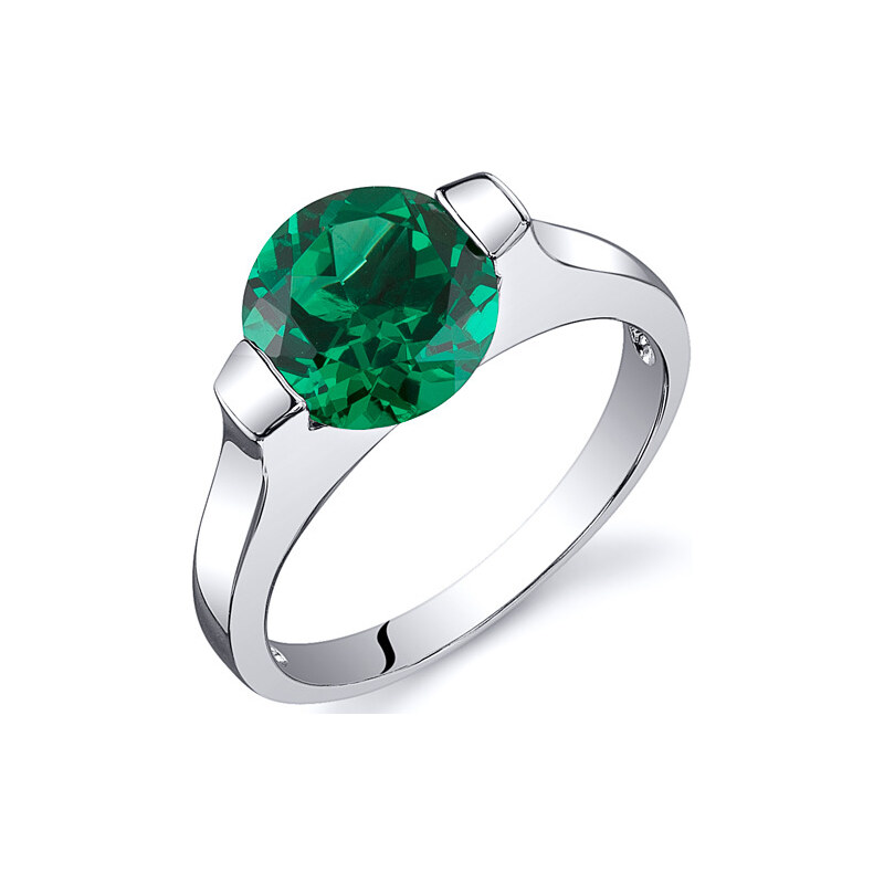 Eppi Čarovný stříbrný prsten se smaragdem Nady