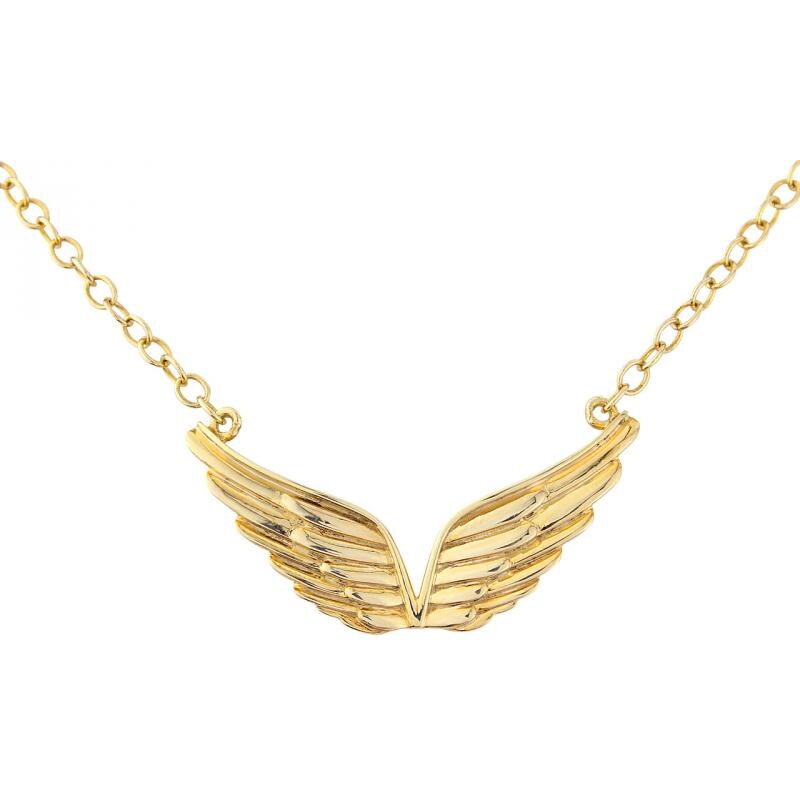 Eppi Pozlacený stříbrný náhrdelník s křídlama Corey