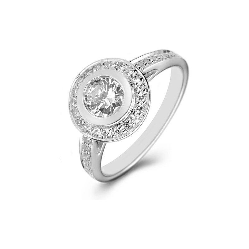 Eppi Platinový zásnubní prsten s diamanty Daryach