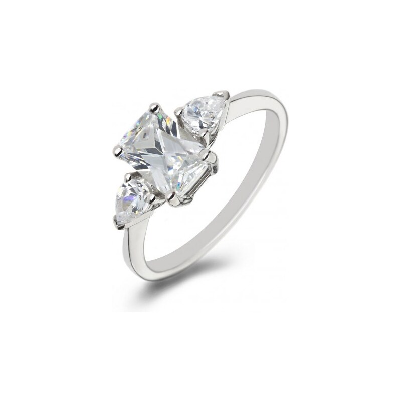 Eppi Platinový zásnubní prsten s emerald diamantem Tanyte