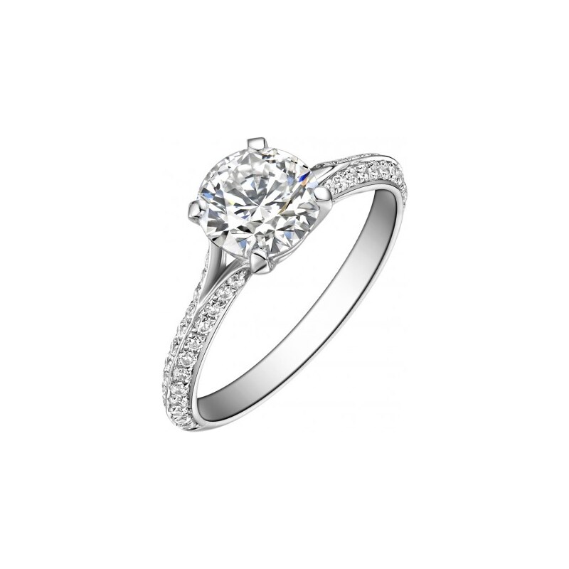 Eppi Platinový zásnubní prsten s diamanty Jates