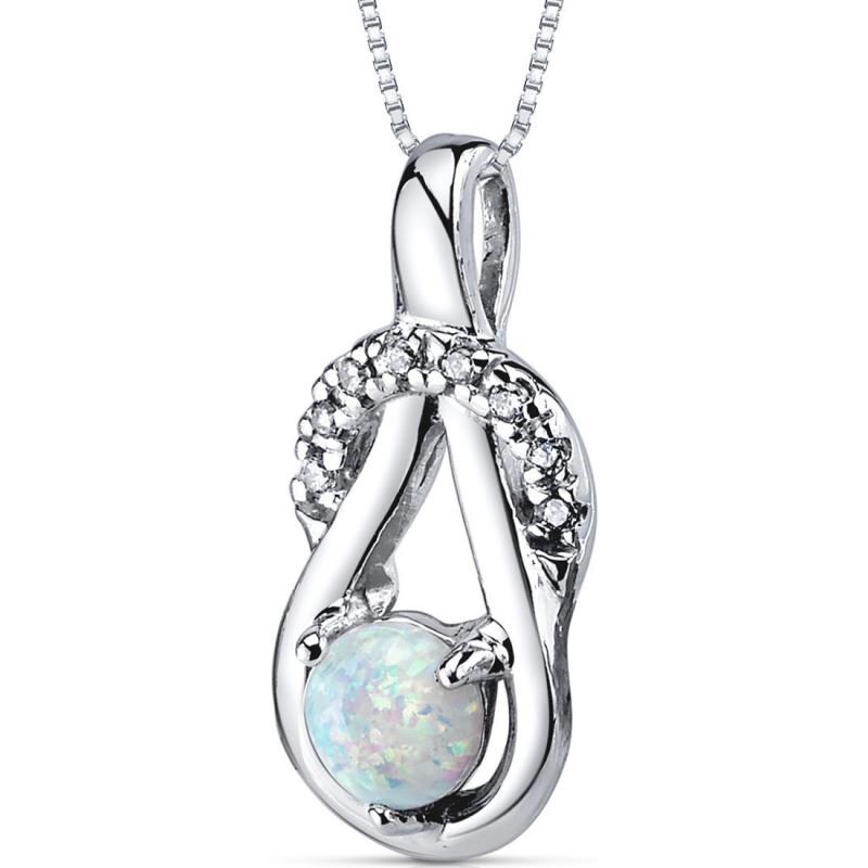 Eppi Stříbrný opálový náhrdelník Powy