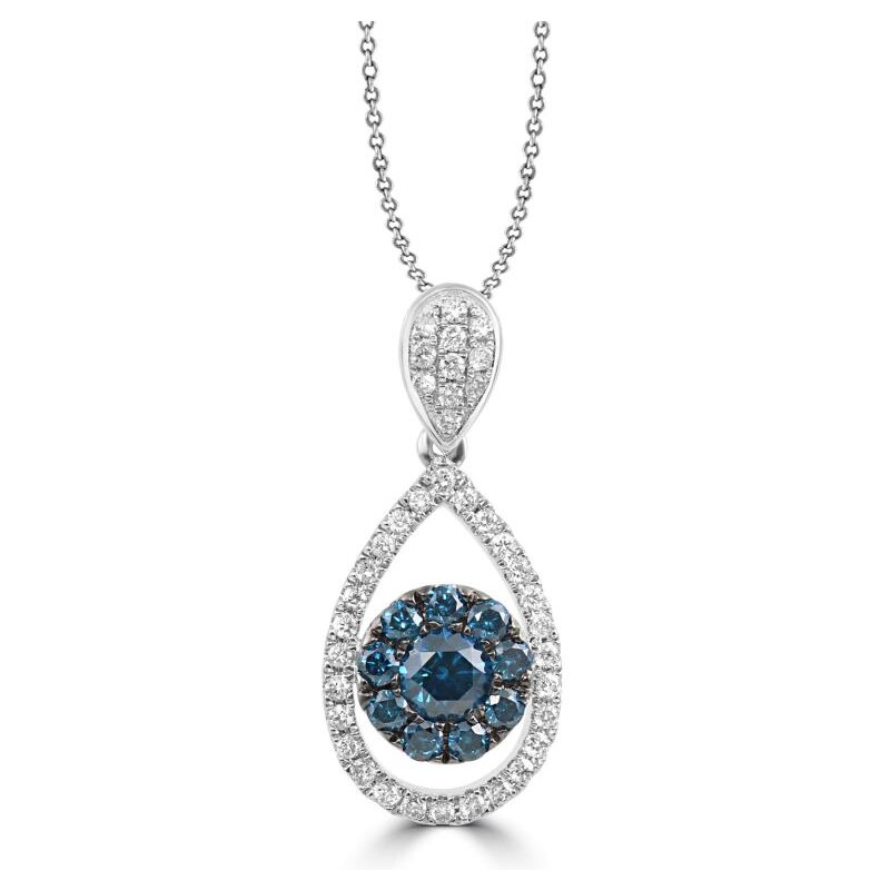 Eppi Náhrdelník s modrými a bílými diamanty Wawyd