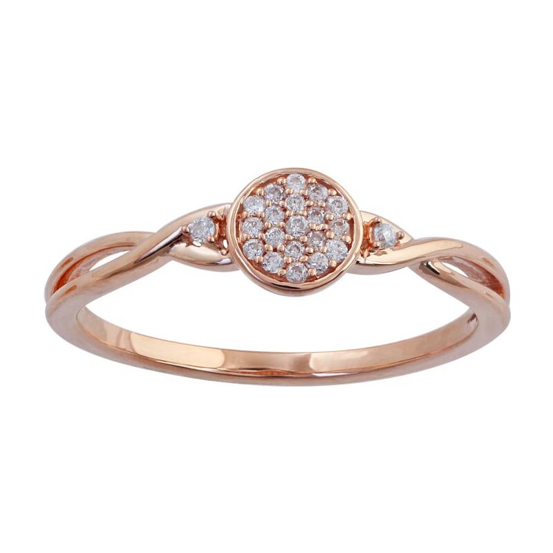 Eppi Zlatý zásnubní prsten s pavé diamanty Camie