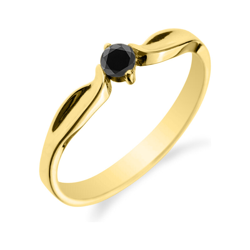 Eppi Zásnubní prsten s černým diamantem Zall