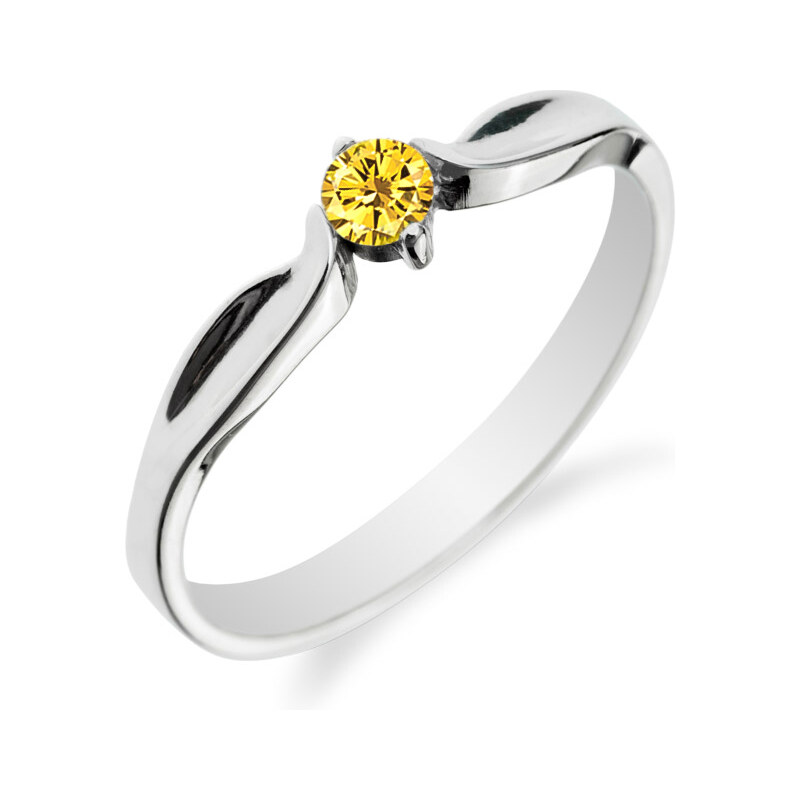 Eppi Zásnubní prsten se žlutým diamantem Lodys