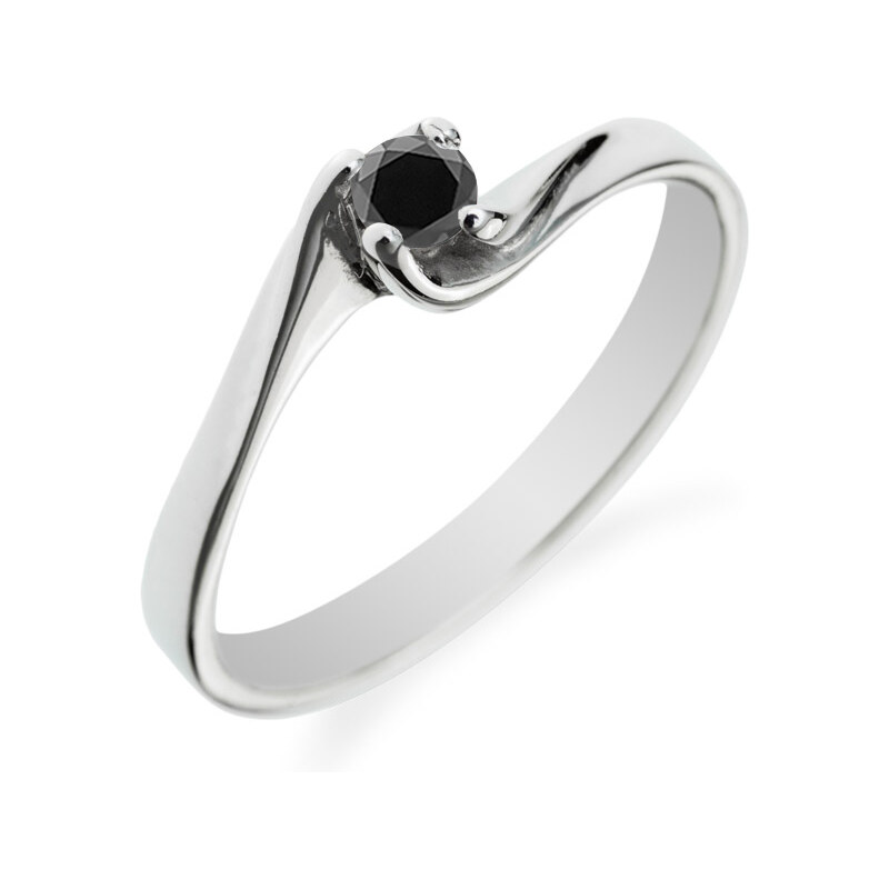Eppi Zásnubní prsten s černým diamantem Patralika