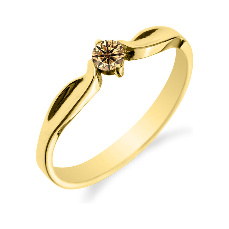 Eppi Zásnubní prsten se champagne diamantem Rorial