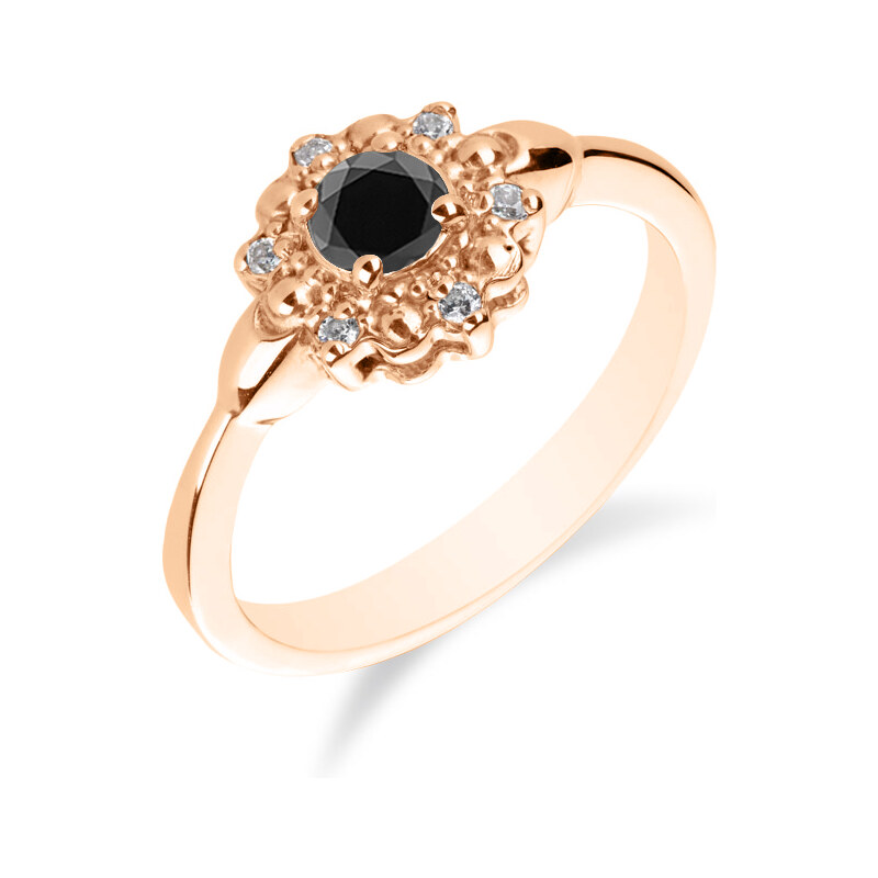Eppi Zásnubní prsten s černým diamantem Lorshi