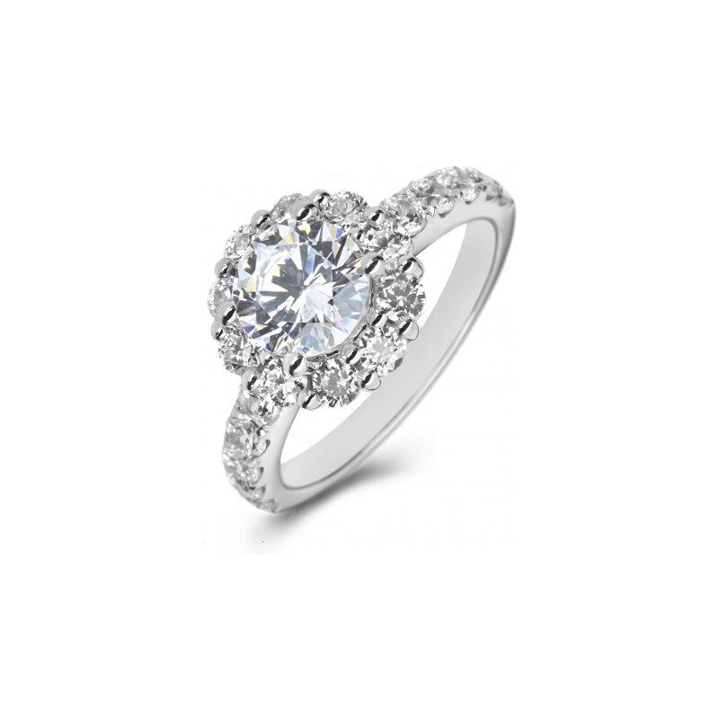 Eppi Platinový zásnubní prsten s diamanty Sandy