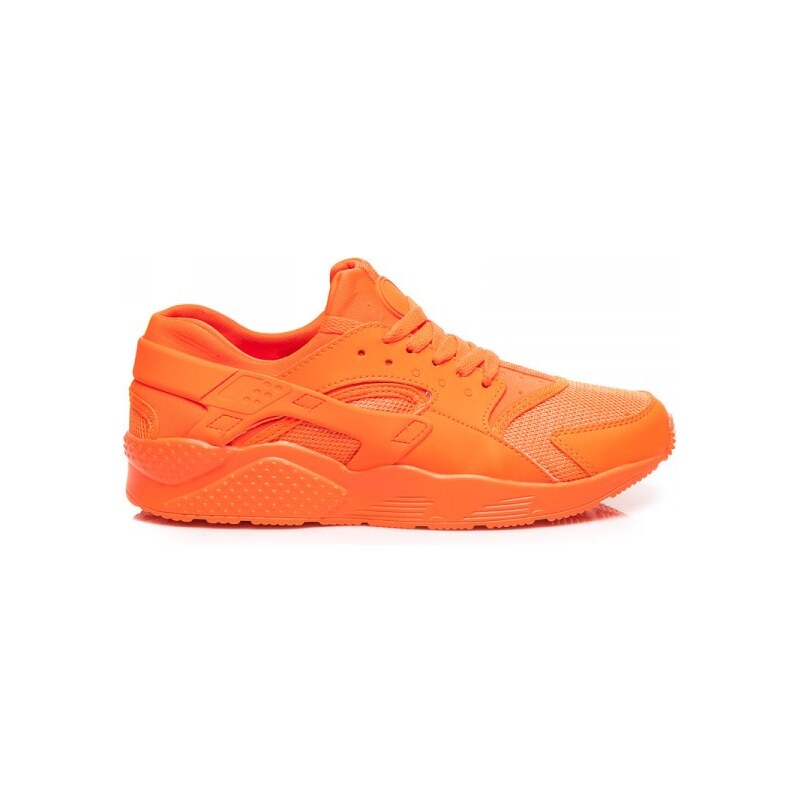 CNB Efektní oranžové sportovní tenisky na pohodlné gumové podrážce