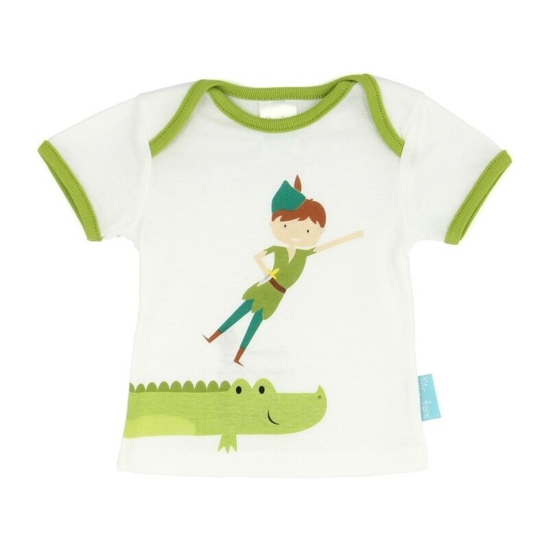 Mr. FOX Chlapecké tričko s kr. rukávem Peter Pan - zeleno-bílé