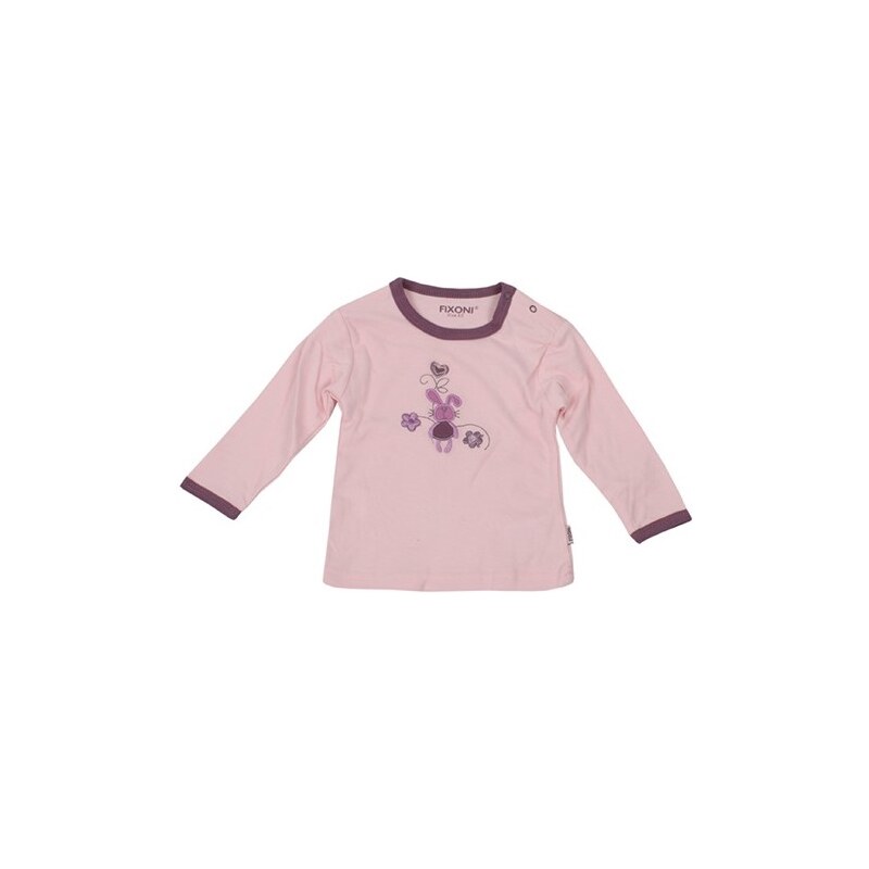 Fixoni Dívčí tričko s králíkem - růžové