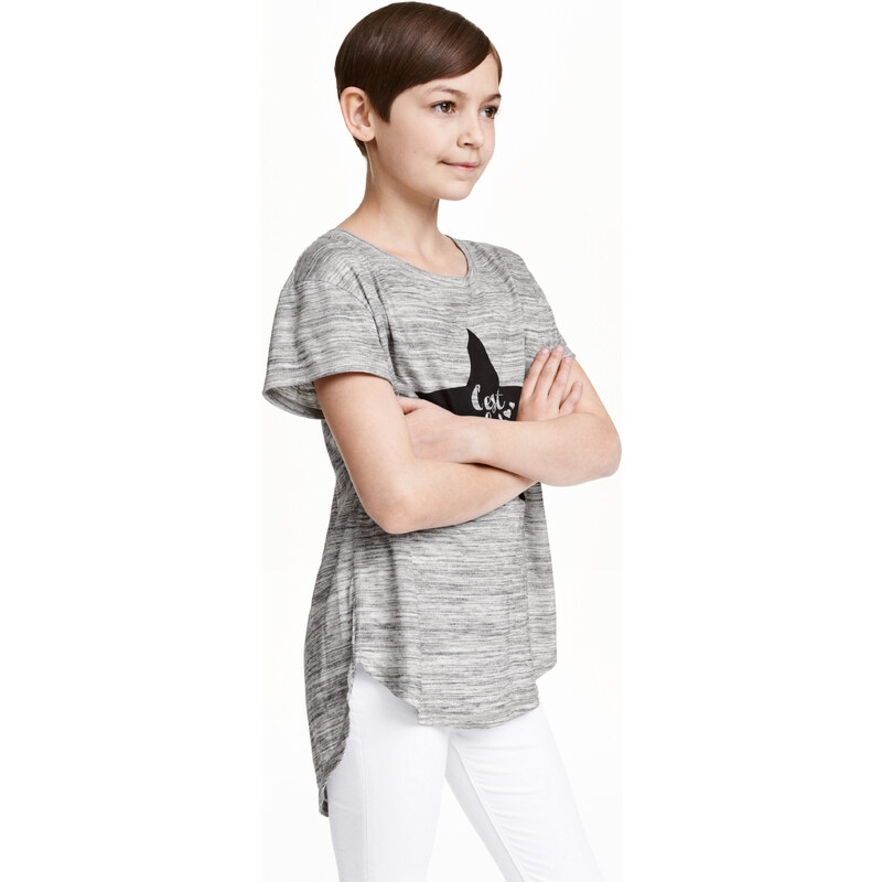 H&M Žerzejové tričko s potiskem