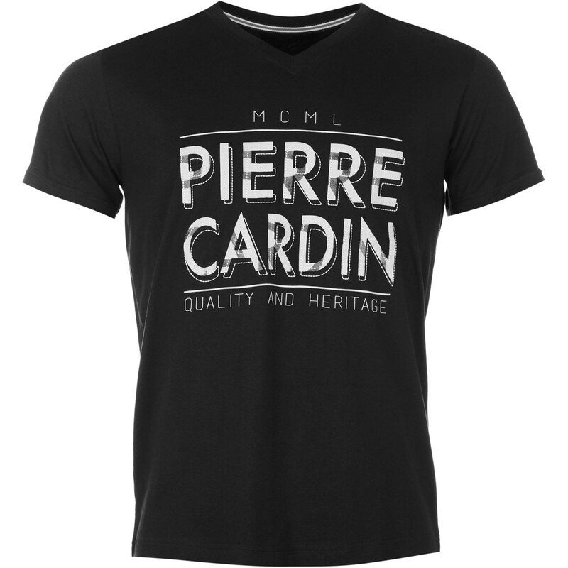Pierre Cardin Tričko V Neck - černá