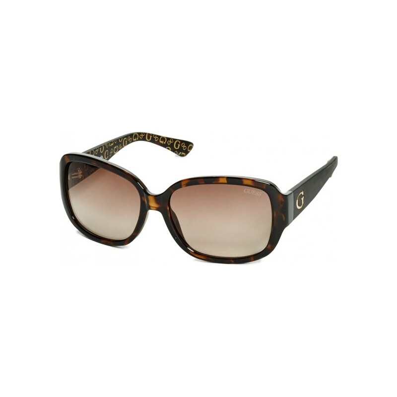 GUESS GUESS Oversized Square Logo Sunglasses - tortoise