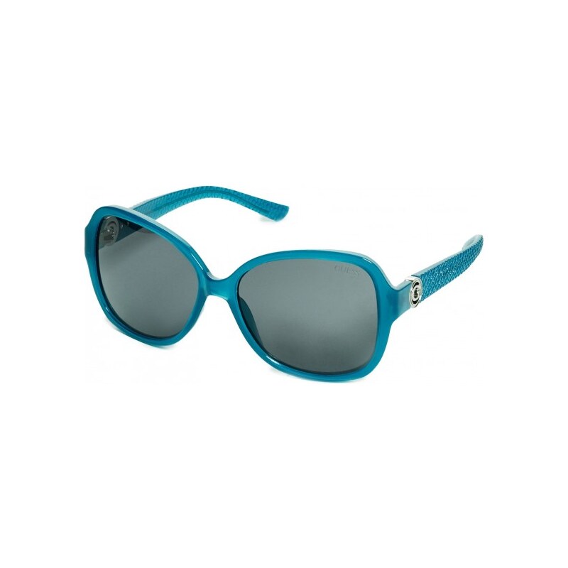 GUESS GUESS Textured Oversized Oval Sunglasses - curry brow