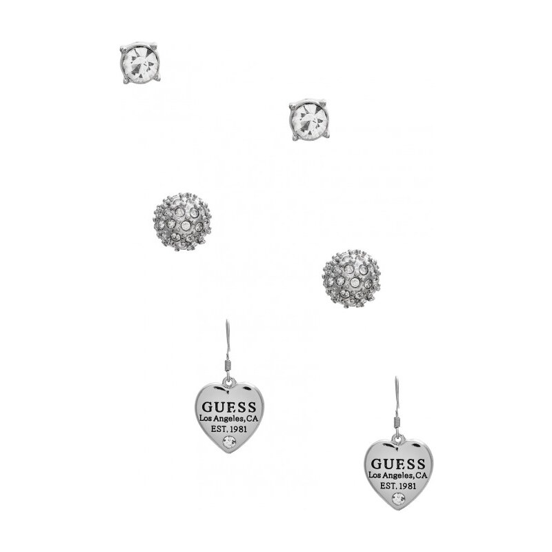 GUESS GUESS Silver-Tone Earring Set - silver