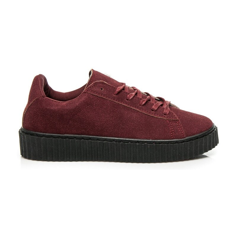 VICES Creepers wine red suede