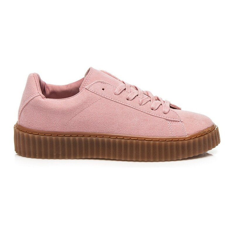 VICES Creepers pink suede
