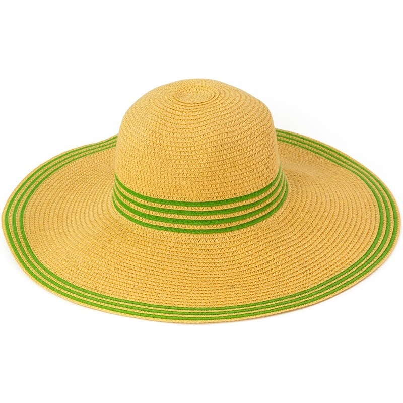 Art of Polo Žlutý klobouk se zelenými proužky
