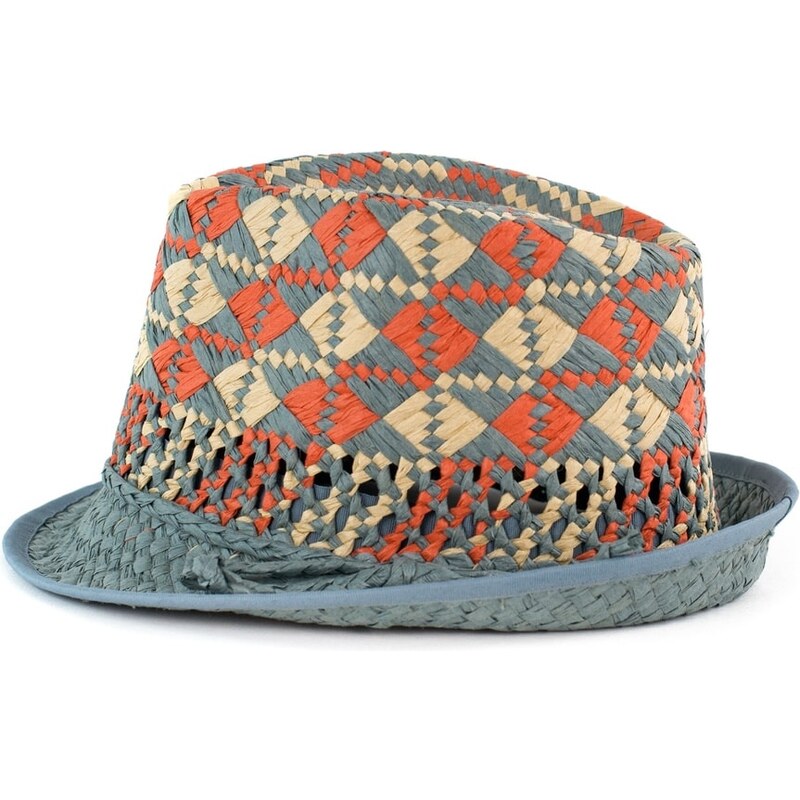 Art of Polo Trilby klobouk Spain šedý s oranžovo-béžovým vzorem