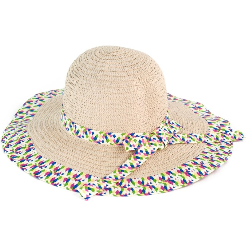Art of Polo Romantický letní klobouk s veselou stuhou a lemováním