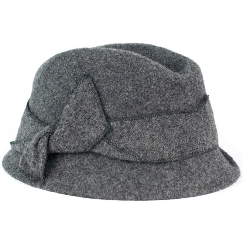 Art of Polo Vlněný šedý klobouk s mašlí