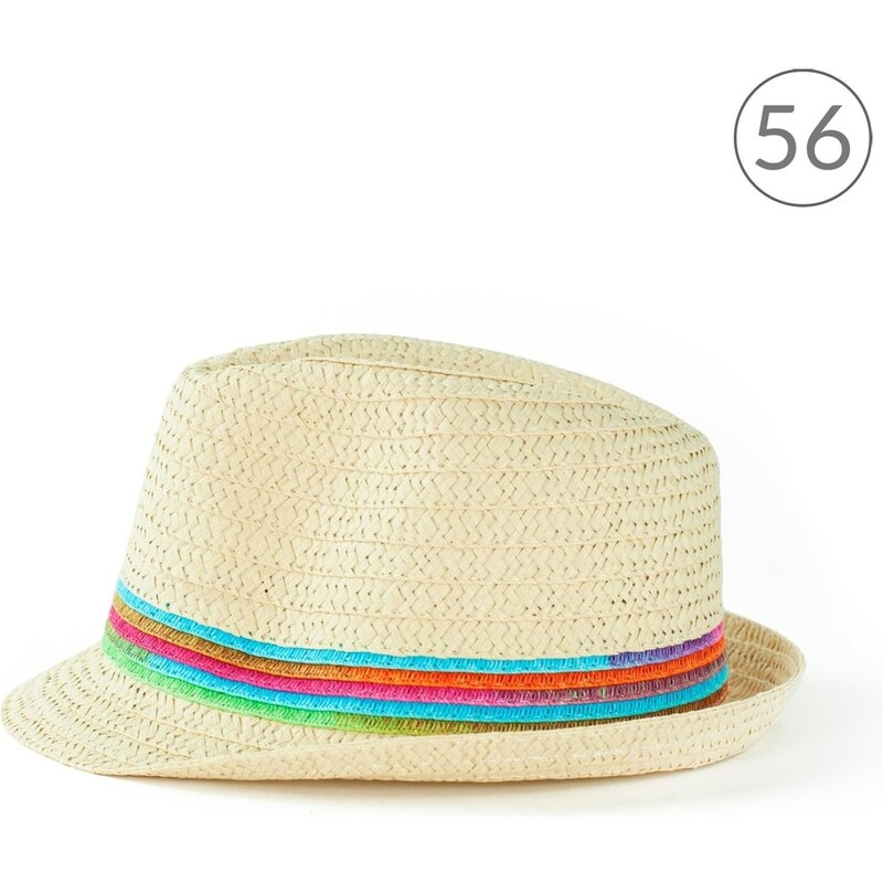 Art of Polo Světlý klobouk na léto s barevnými pruhy