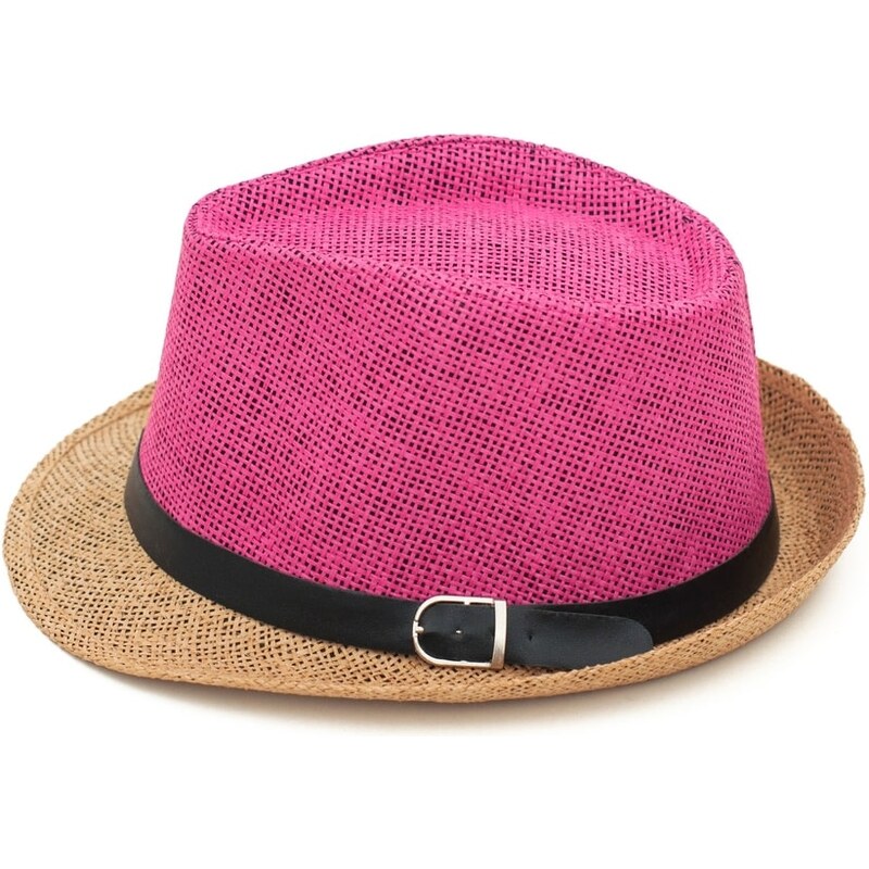 Art of Polo Růžovo-béžový trilby klobouk se stuhou