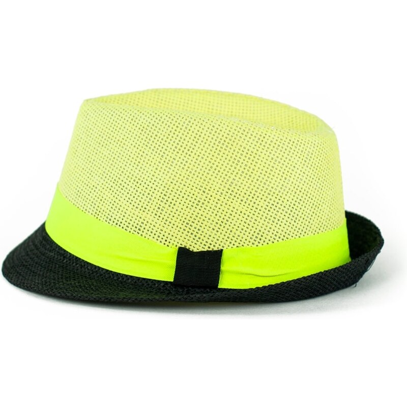 Art of Polo Žluto-černý trilby klobouk se stuhou