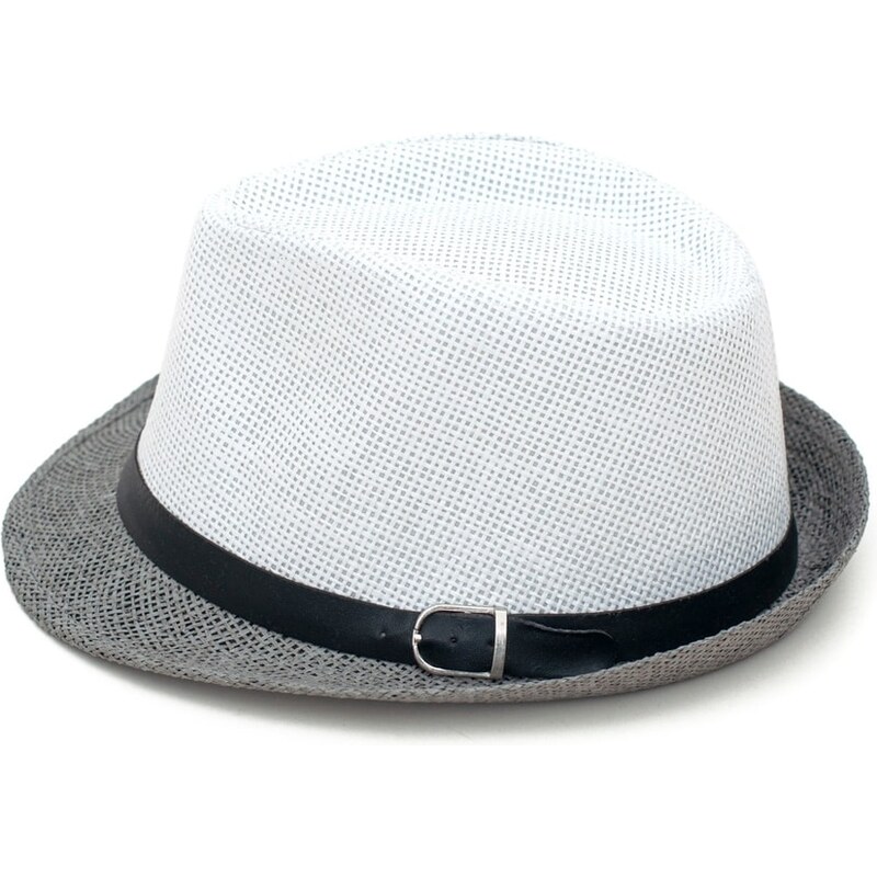 Art of Polo Bílo-šedý trilby klobouk se stuhou