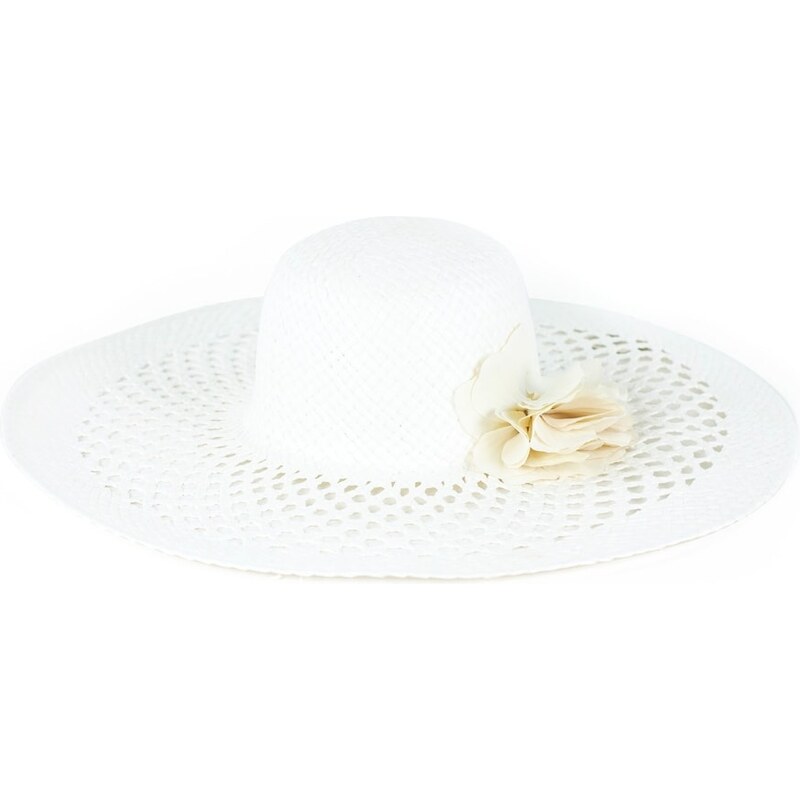 Art of Polo Bílý široký klobouk na léto Ascot