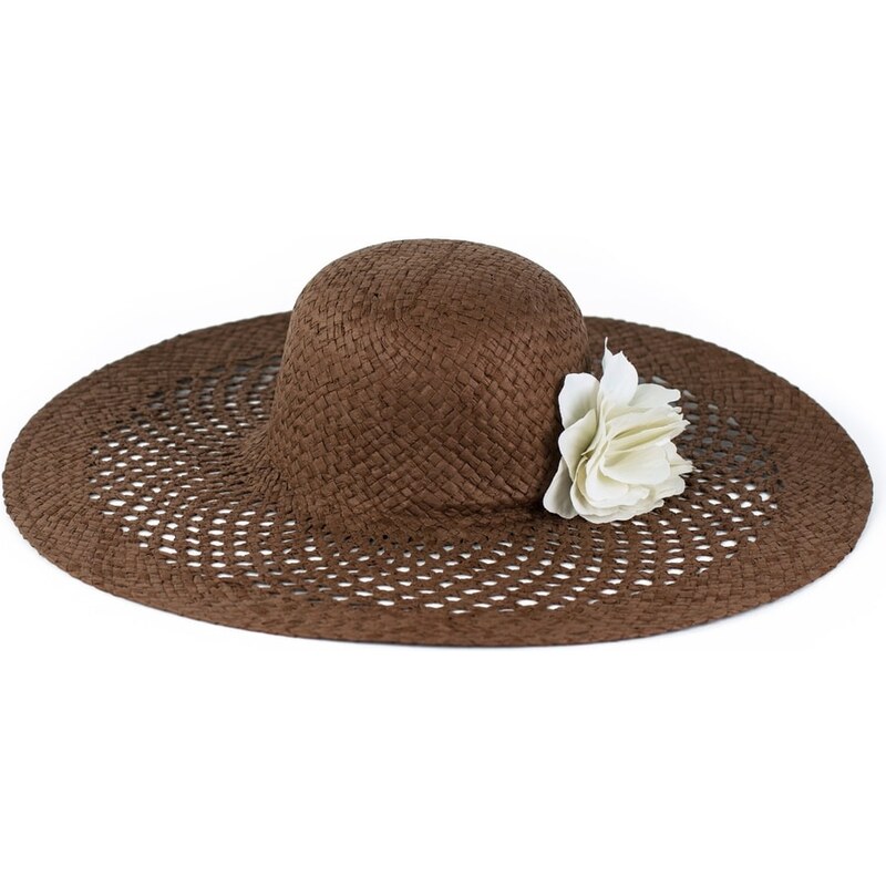 Art of Polo Hnědý široký klobouk na léto Ascot