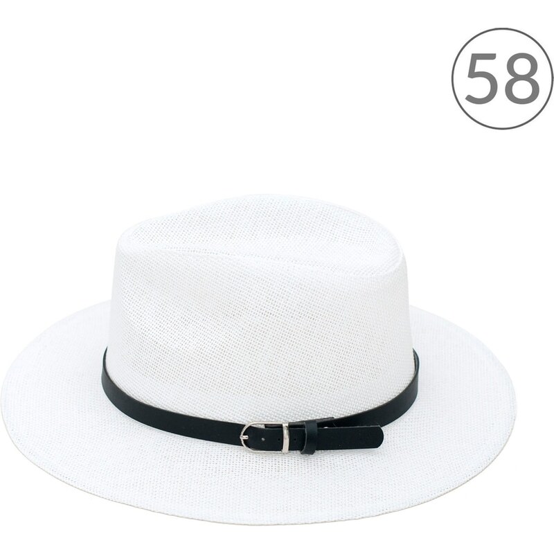 Art of Polo Bílý fedora klobouk na léto s černým páskem