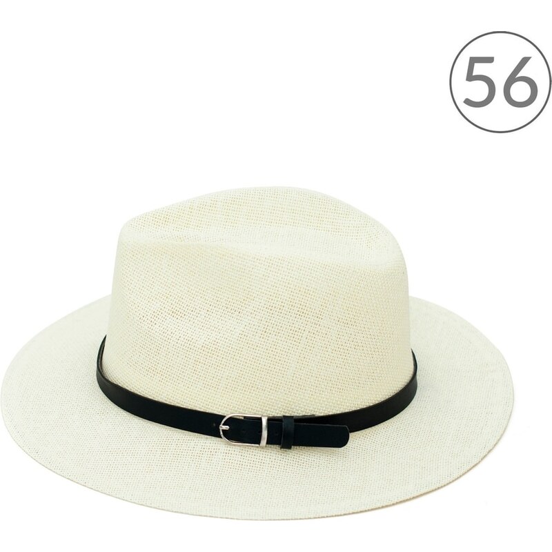 Art of Polo Béžový fedora klobouk na léto s černým páskem